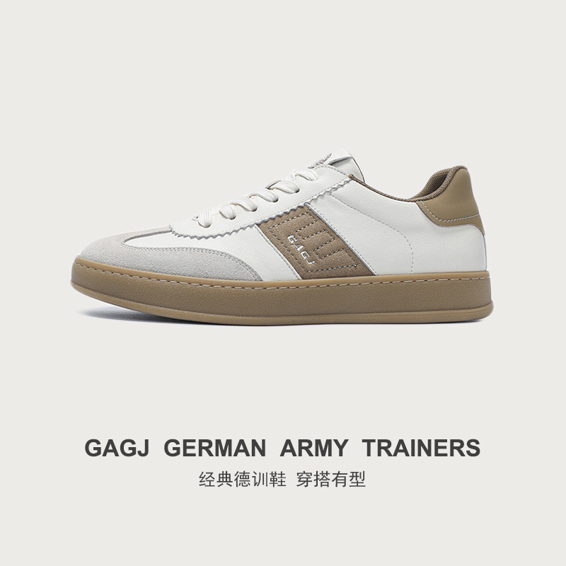 鞋子男士德訓鞋真皮牛筋底2024年春秋休閒潮流男裝鞋潮牌廠家直銷