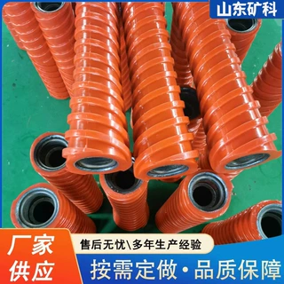 电厂输煤聚氨酯托辊 缓冲静音托辊 无缝钢芯迷宫密封现货