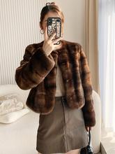 整水貂天鹅绒中古貂貂皮大衣025貂皮天鹅女皮草母新款横排貂皮进