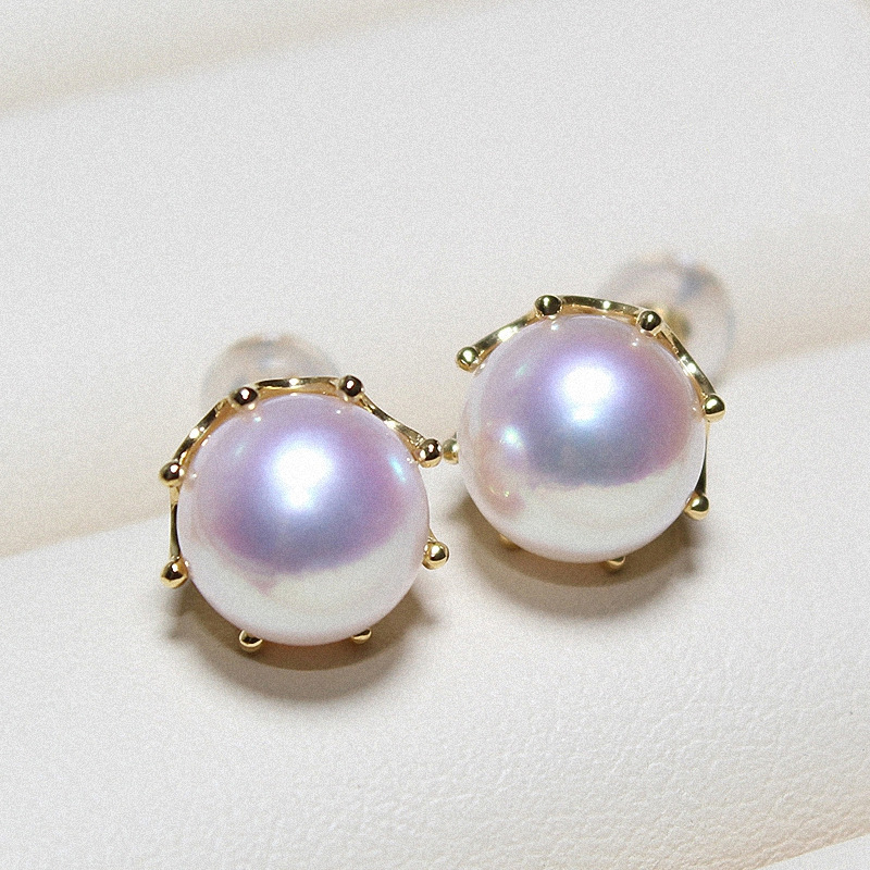 Classic Pearl Stud Earrings Elegant Minimalist Hepburn Style_voghion.com