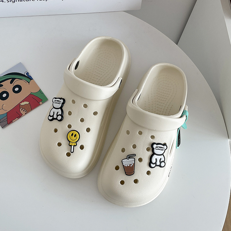 Eva Dong Dong zapatos para mujeres de verano nuevos estudiantes coreanos vestidos de enfermería bolsa suave antideslizante zapatillas de playa al por mayor