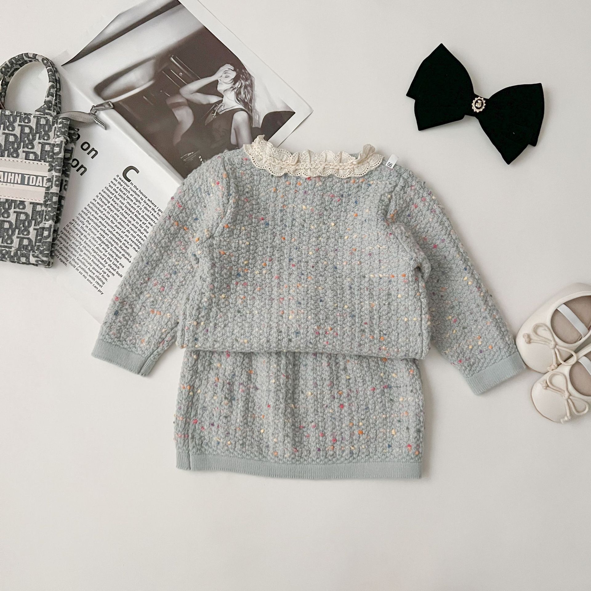 Baby Mädchen Strickset Im Fragrant Style Modische Kinderkleidung_voghion.com