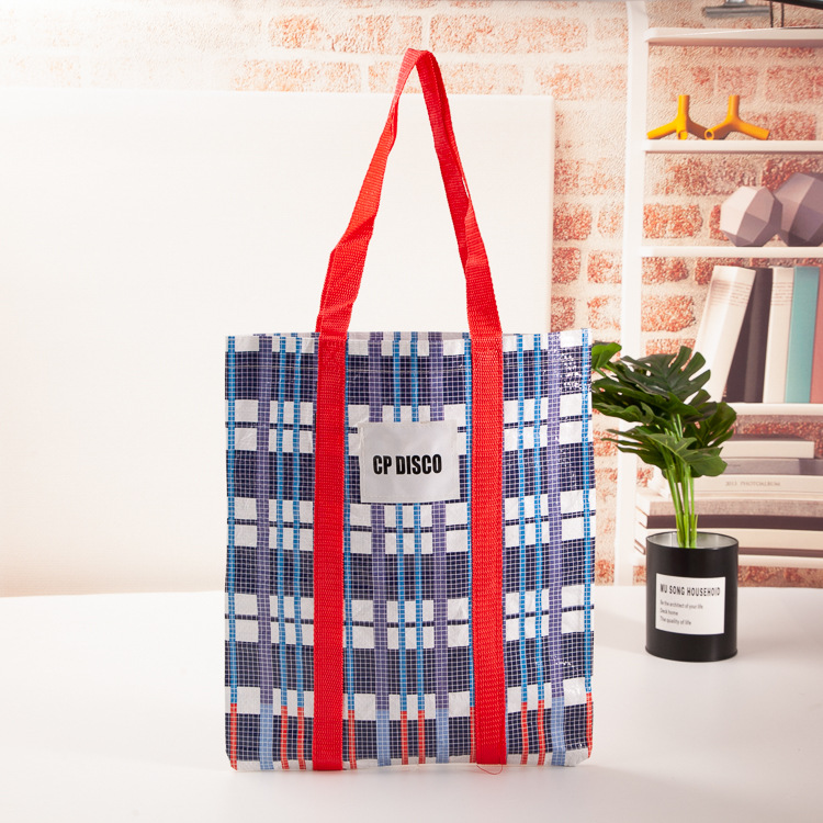 彩色编织袋厂家定 制pp手提塑料包装袋防水覆膜购物袋可定 制