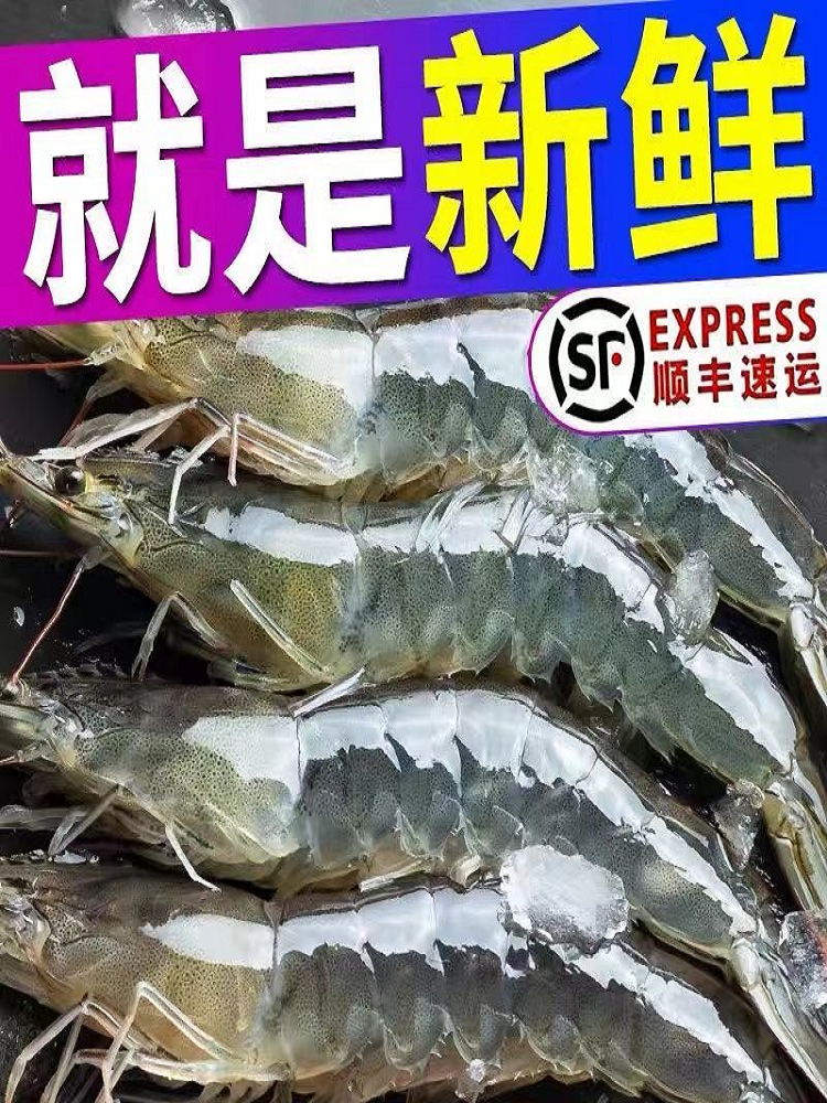 4斤装青岛大虾超大海鲜水产鲜活速冻海虾新鲜基围虾青虾对虾鲜虾