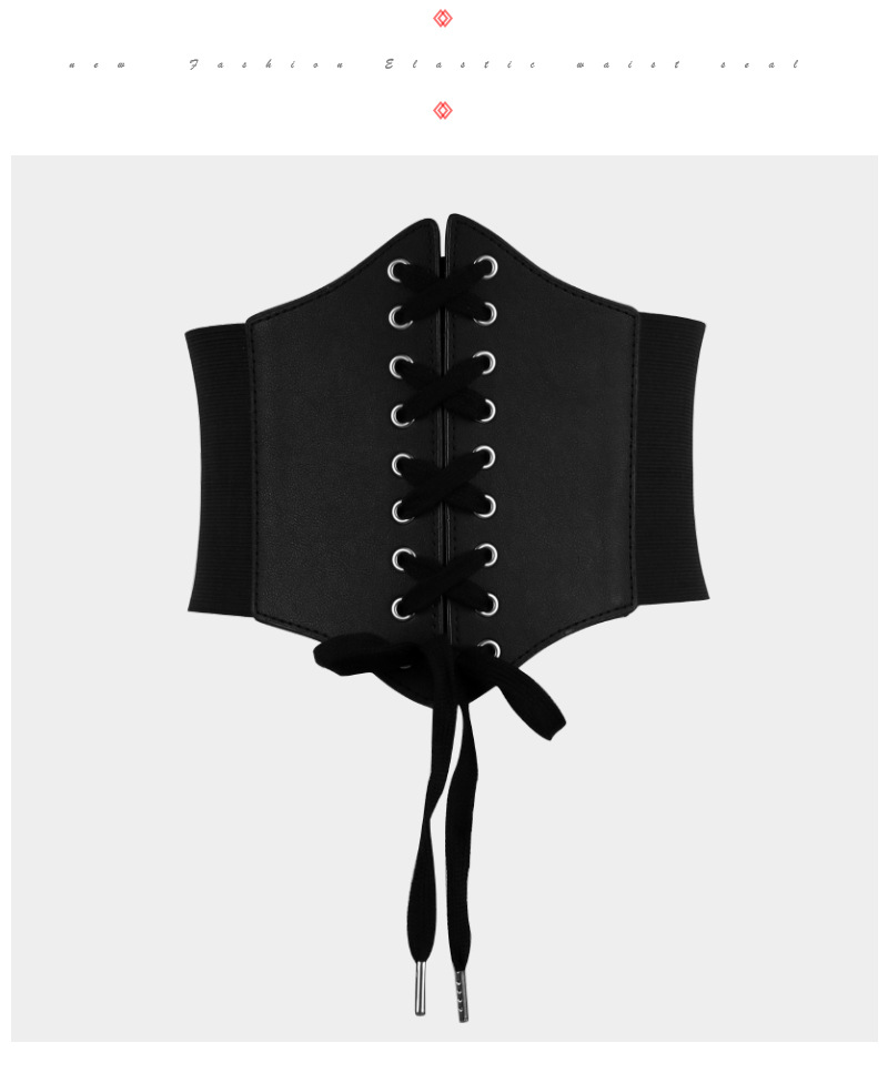New Retro Palace Women's Slim Wide Belt, Versatile European and American Elastic Elastic Elastic Waistband Dress Decorative Waistband_voghion.com