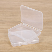 PP透明塑料盒子 翻盖塑料盒有盖包装盒长方形电子零件饰品收纳盒