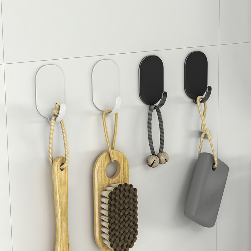 Hook strong adhesive punch-free wall hanging kitchen bathroom door seamless sticky hook hook hanging clothes rack
