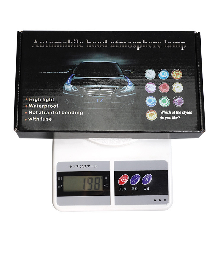 Car Start Scan through Daytime Running Light Dynamic Led Super Bright Hood Light Dual Mode Hood Light Strip Atmosphere