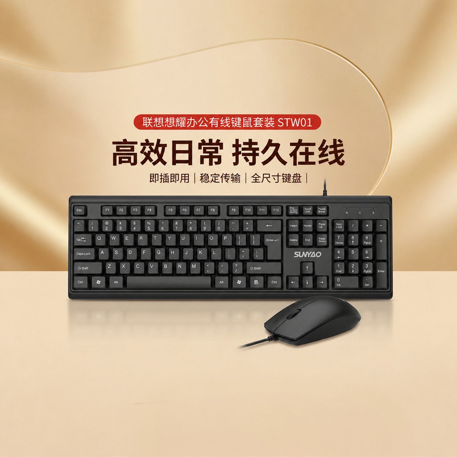 Philips SPT6234 Wired Keyboard and Mouse Combo for Laptops and Desktops