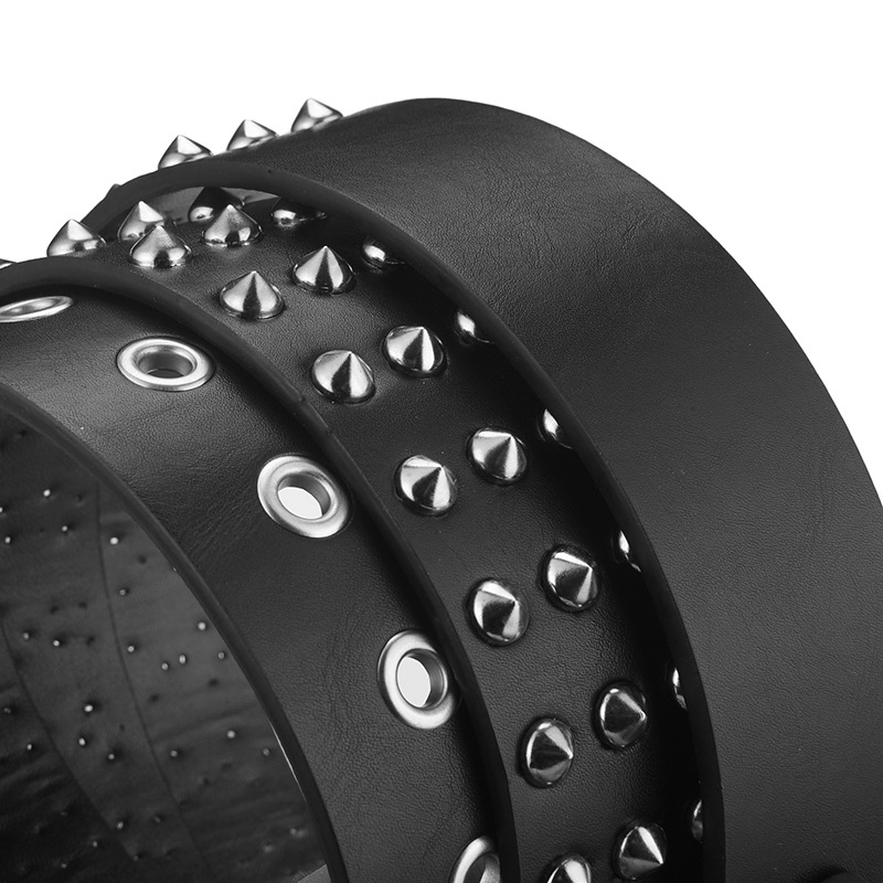 Nouvelle ceinture de la série Punk Fashion Rivet Ceinture décorative pour pantalon Ceinture tendance décontractée européenne et américaine Boucle à aiguille pour femme_voghion.com