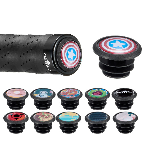 Bicycle handlebar plug, mountain road scooter handlebar cover, curved handlebar cap plug, personalized anti-collision lock handlebar plug accessories