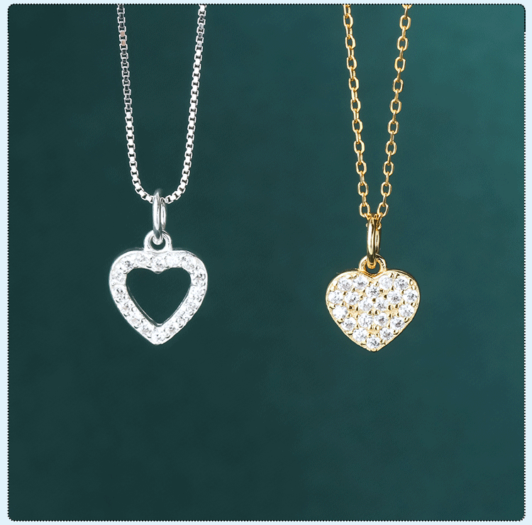 1g Weight Pendant Jewelry Making Type DIY Jewelry Accessories Classification 1 Piece 925 Sterling Silver Heart Shape Pendant