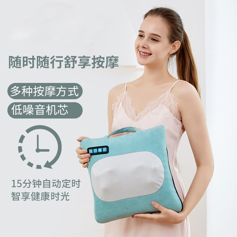 Manufactor multi-function Electric massage Lumbar pillow Pillow Hot massage Waist Lumbar to work in an office Car home Pillows Cross border