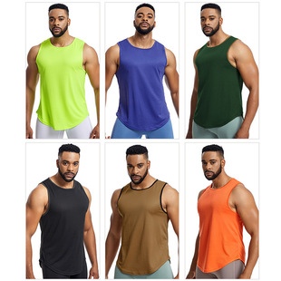 2025 Cross-Border European Code Aliexpress Sports Vest Men's Spring and Summer Loose Large Size Fitness Vest Running Free Shipping
