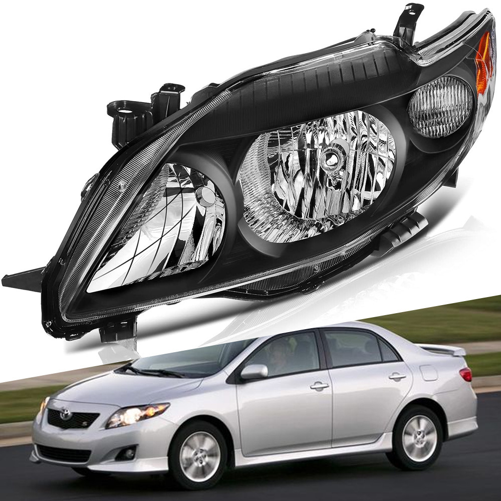 Aplicable a TOYOTA 07 / 08 / 09 / 10 Carolina negro fondo delantero delantero iluminación delantera negro delantero delantero