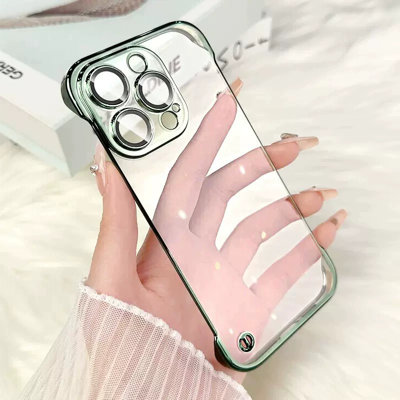 Чехол для телефона Apple iPhone 11–17 серии, ультратонкий прозрачный с защитой объектива
