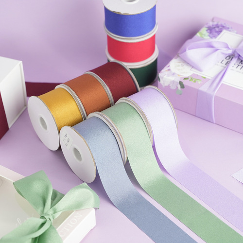 Ins-style elastic floral chiffon ribbon for handmade DIY gift wrapping