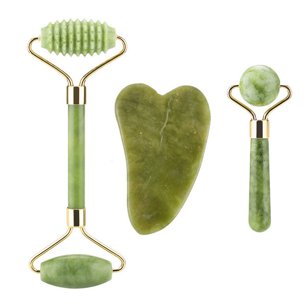 FENGFAN Roller Jade Massager Eyes Neck Forehead Beauty Gua Sha Prick…