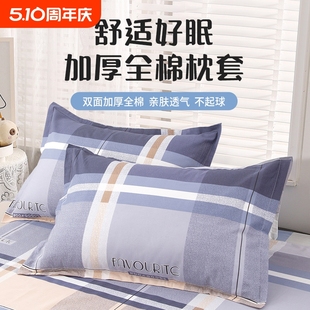 2024 New Pure Cotton Pillowcases, a Pair of 40X60 Pillowcases, Single 100 Cotton Full Head Cover 48Cmx74Cm