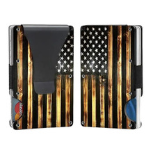 P 36404 Men's wood grain anti-theft metal card holder ��ʿľ