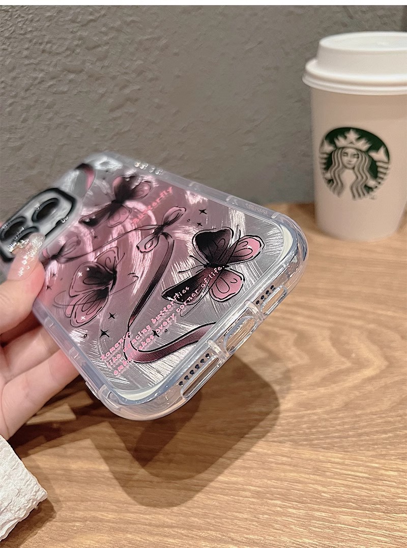 Ink Butterfly – Passende Früchte-Hülle für iPhone 16 Pro, Neue Cartoon-Hülle für iPhone 15 Pro Max, Personalisierte Hülle für iPhone 13/14/12_voghion.com