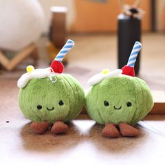 インターネット有名人かわいい小さなココナッツペンダントぬいぐるみ漫画バッグペンダントキーホルダー布人形人形