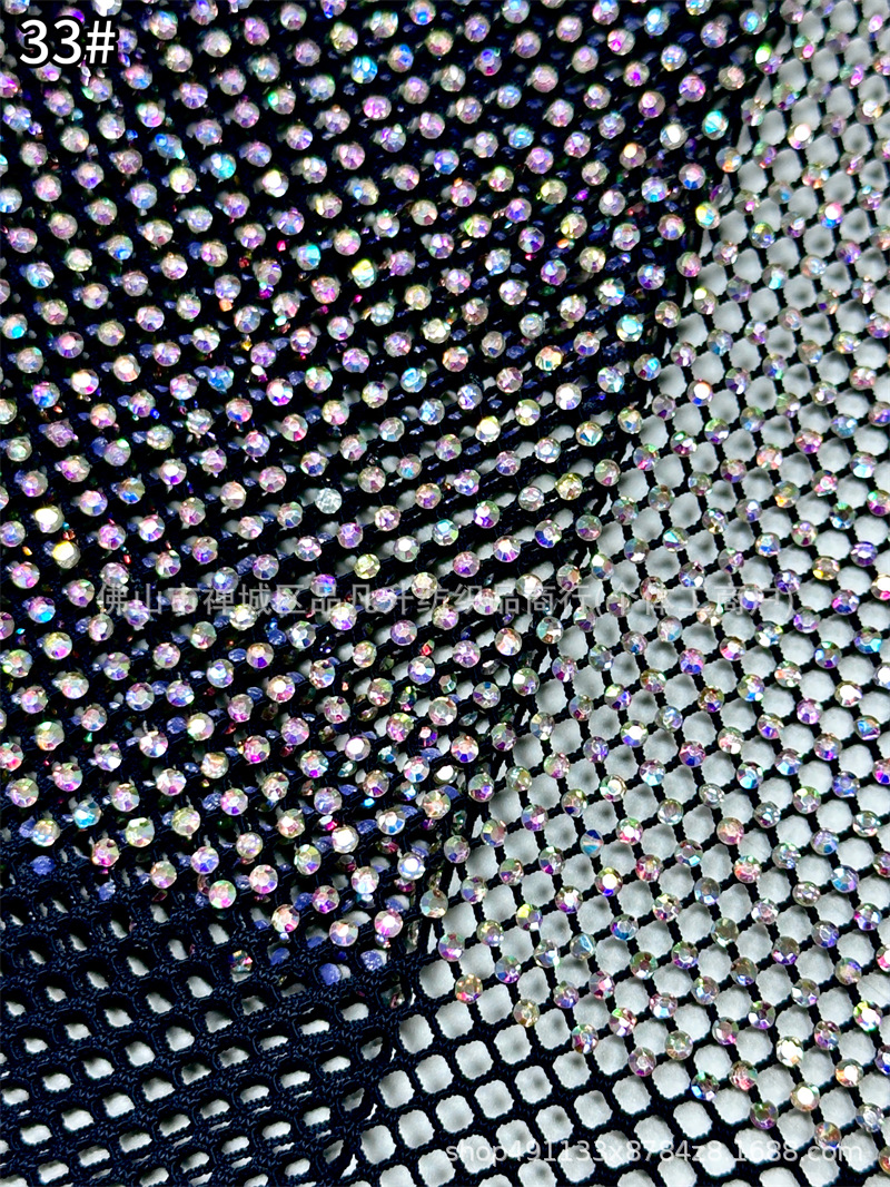 Fabricantes de tela de diamante caliente de alta densidad de 6 imitación de diamante australiano moda cena espectáculo de fiesta vestido de tela