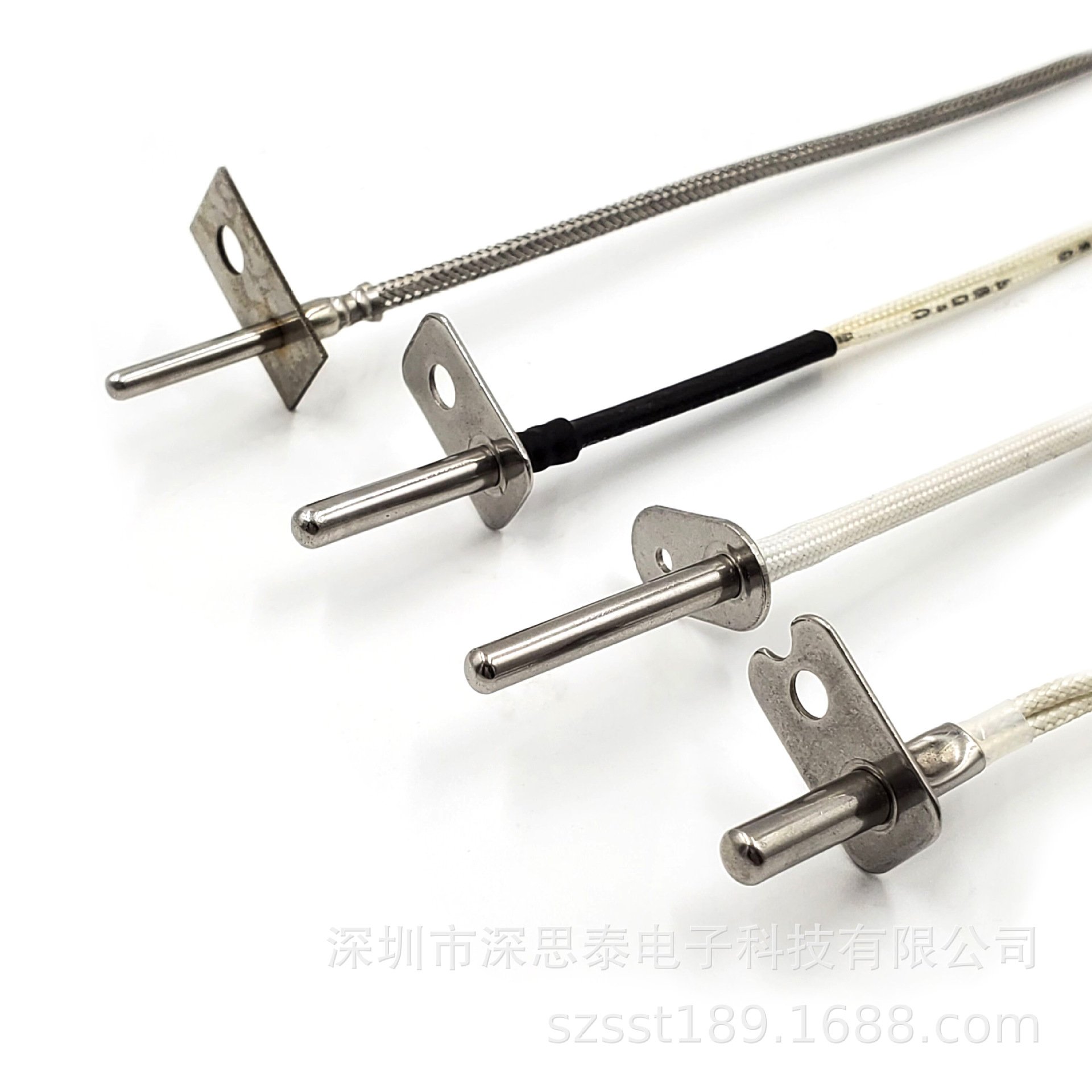 高精度PVC线不锈钢外壳带圆盘医疗设备NTC温度传感器