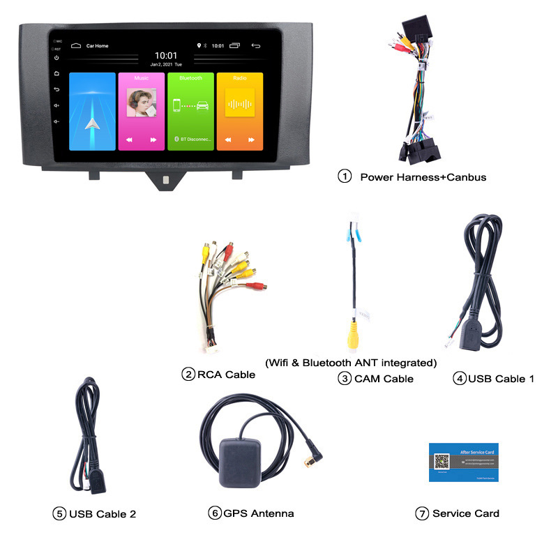 Cross-border products are suitable for 11-15 Mercedes-Benz Smart automobile car multimedia GPS Android DVD navigation 5