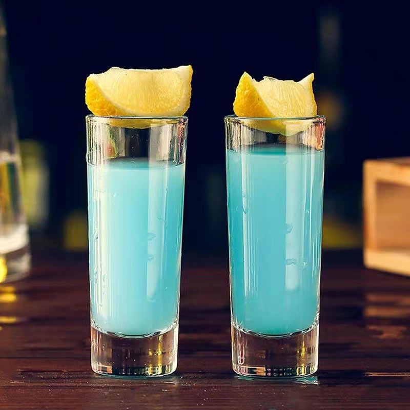子彈杯直筒杯高白料烈酒杯酒吧專用雞尾酒杯野格酒杯透明小白酒杯