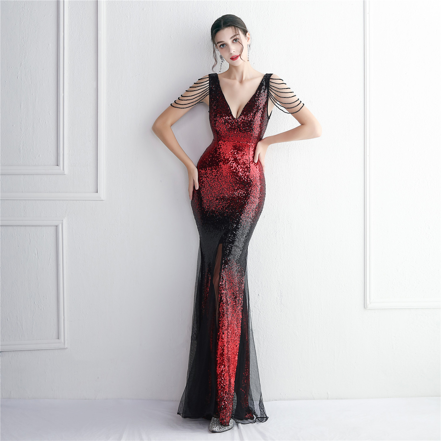 D9446 1710K VÁY ĐẦM LIỀN THÂN DỰ TIỆC NỮ YIEOUBA DÁNG ÔM BODY GỢI CẢM SEXY THỜI TRANG NỮ G05 SẢN PHẨM MỚI