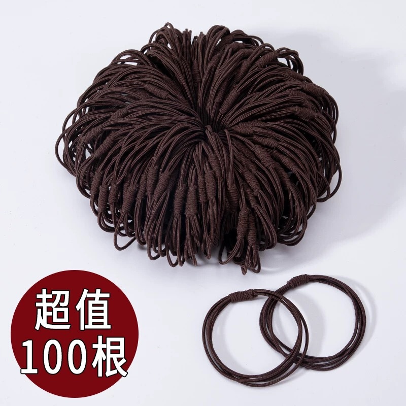 ゴムバンドは高弾性で耐久性があり、髪を傷つけない黒のヘアゴム、ポニーテールヘッドバンド、ヘアロープ、女性用の新しいハイエンドヘアゴムです。|undefined