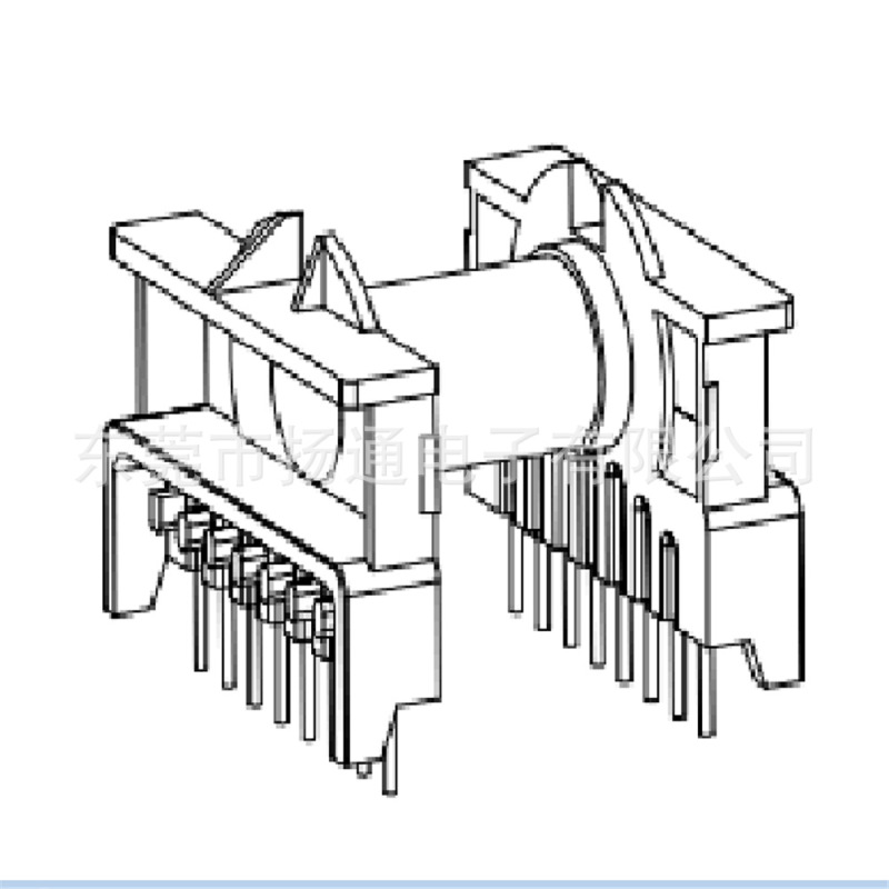 Etd39 Transformer Frame Etd40 Bakelite Frame High-Frequency Frame Bobbin Horizontal 8+8 Pins with Square Frame Etd39 Transformer Frame Etd40 Bakelite Frame High-Frequency Frame Bobbin Horizontal 8+8 Pins with Square Frame