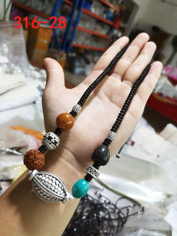 316仿古银项链毛衣链女饰品民族风复古抖音直播暴手工编绳艺长款|undefined