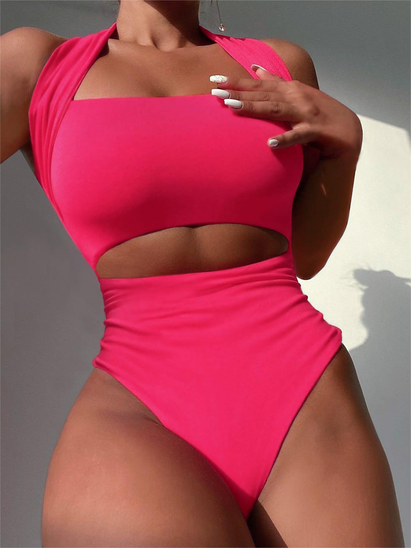 امرأة عطلة اللون الصامد 1 قطعة قطعة واحدة ملابس السباحة display picture 1