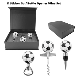 Golf Ball Bottle Opener D款贴纸高尔夫酒具套装 酒瓶塞 开瓶器