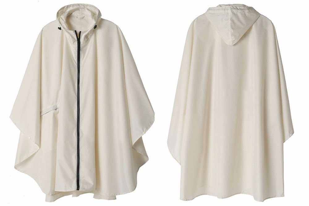 Japon ve Kore moda unisex panço yağmurluk açık bisiklet yürüyüş panço hafif baskılı fermuarlı yağmurluk panço
