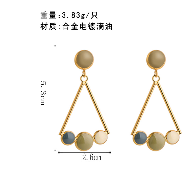 Korean Fashion Geometric Pattern Earrings Creative Dripping Earrings display picture 1