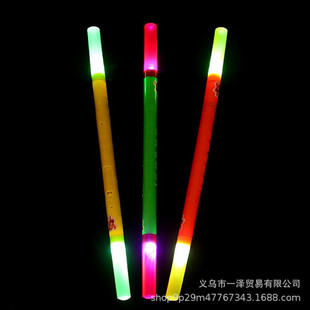 Children's Toys Golden Hoop Stick Luminous Music Ruyi Luminous Plastic Flash Stick Night Market Street Push Performance Props
