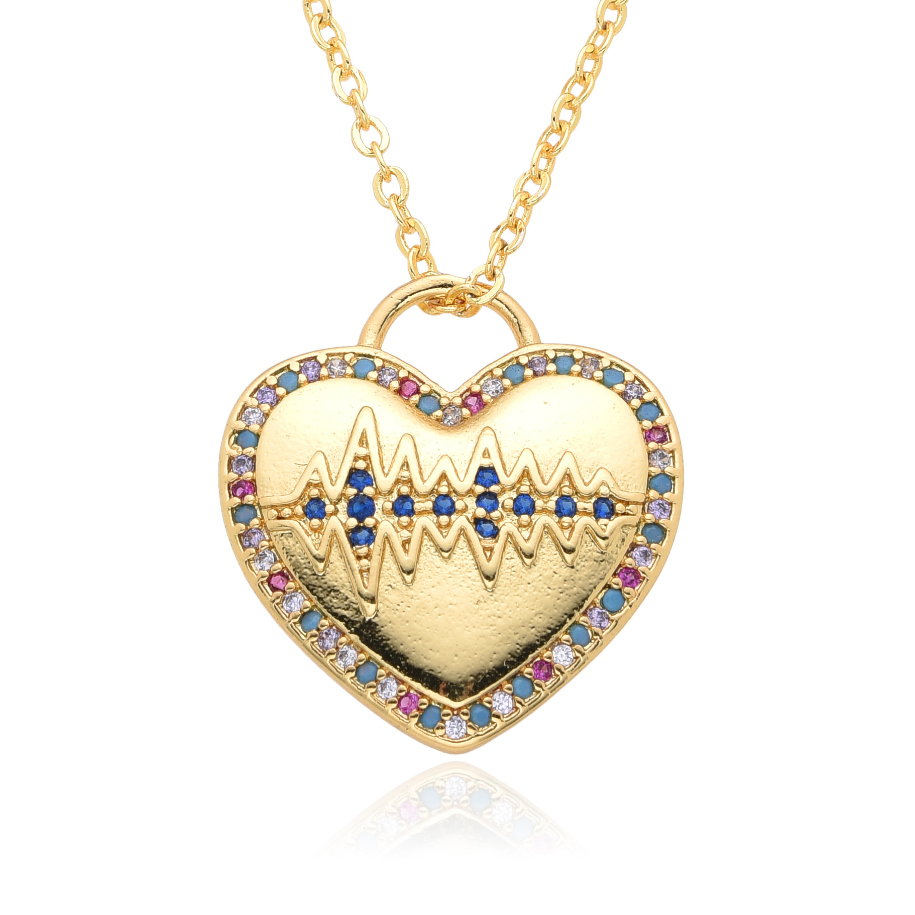 15g Weight Zircon Inlay Material Pendant Necklace Classification cable chain Chain Type 1 Piece Quantity Holiday, Daily Occasion Copper Material Mother'S Day Festival Letter, Heart Shape Pattern Women's Gender Inlay Design Casual, MAMA, Simple Style Style Copper Casual MAMA Simple Style Letter Heart Shape Inlay Zircon Pendant Necklace 8