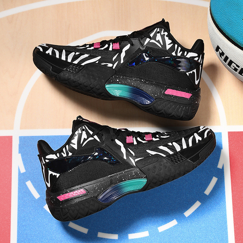 2024 verano nuevo zapato de baloncesto antideslizante, desgaste y amortiguación ligero, malla suave transpirable, tendencia deportiva casual para hombre