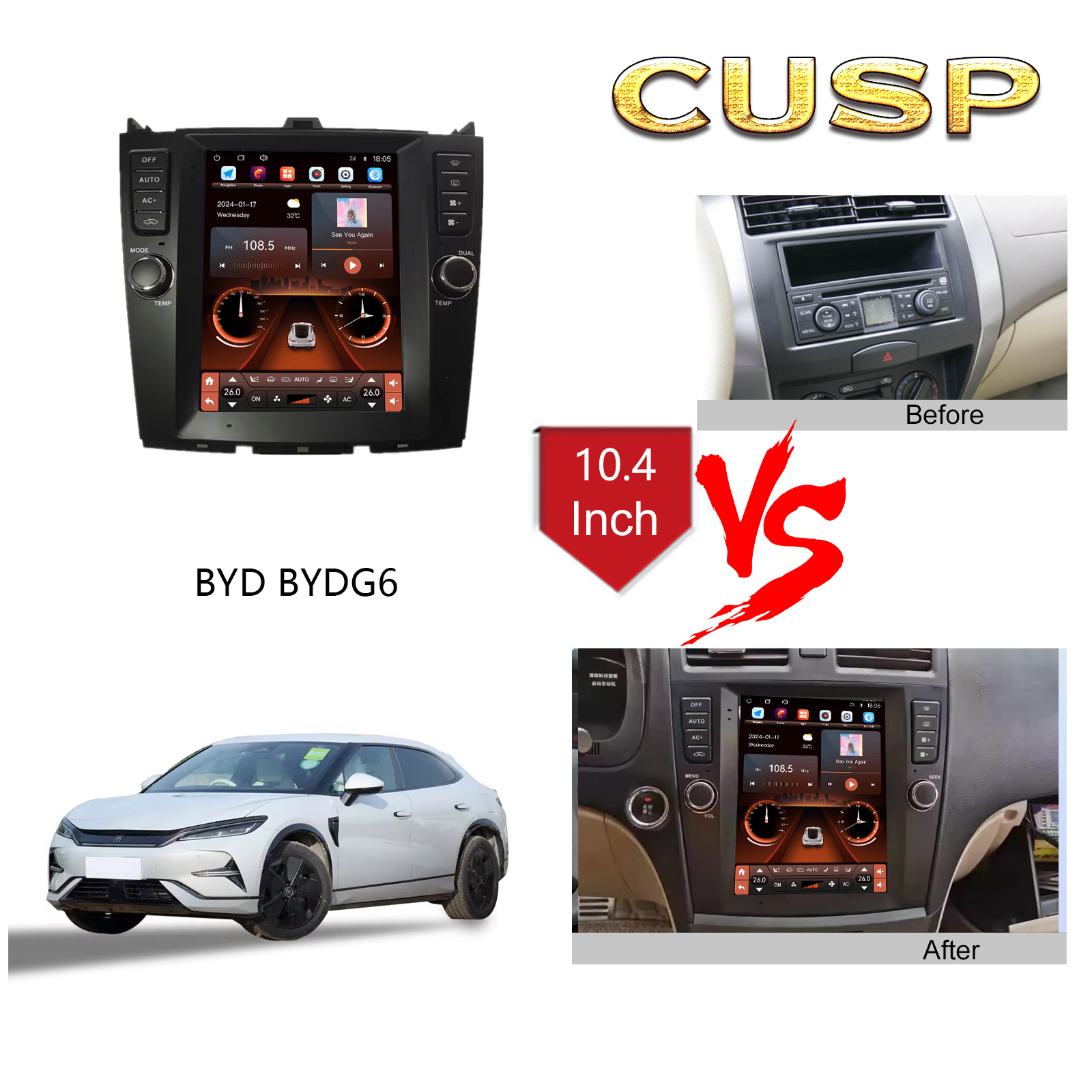 Smart Navigation System 10.4 inch Android for BYD G6