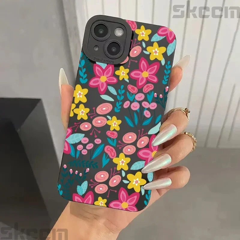 iPhone 15 Pro Max, Apple 14, 13, 12, 11 uyumlu renkli kalp desenli şık ve yaratıcı telefon kılıfı - 11