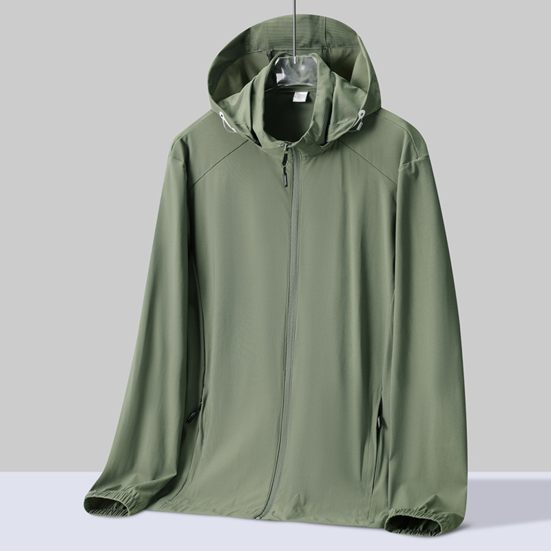 Ropa de protección solar UPF50 + ropa de protección solar de mujer al aire libre para hombres, gorra de borde grande desmontable con hielo, ropa de piel transpirable de verano image 3