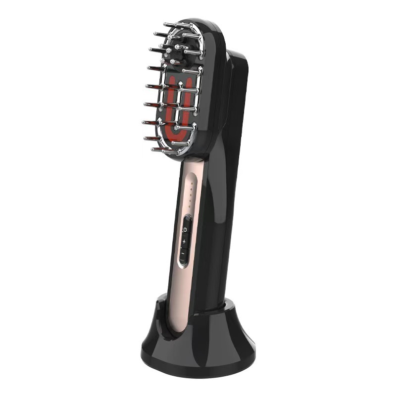 メーカーの新しいワイヤレスヘアストレートニングコーム、赤色光ヘアマッサージコーム、カーリングとストレートの両用頭皮薬用マッサージコーム、育毛コーム|undefined