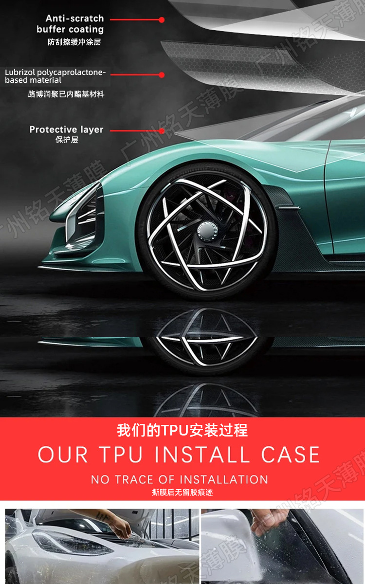 Wholesale Car Paint Protection Film Anti-Scratch Yellow-Resistant Transparent Matte Frosted Black Ppf Film Tpu Invisible Car Cover