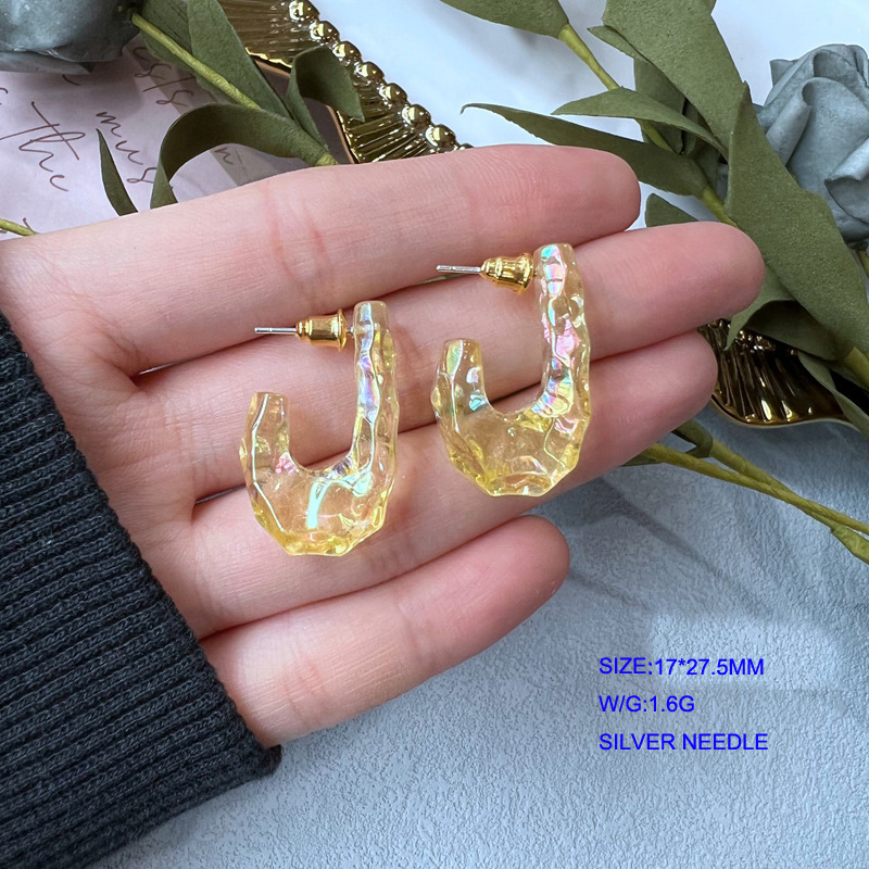 5g Weight Ear Studs Classification 1 Pair Quantity Daily Occasion Alloy Material U Shape Pattern Women'S Gender Plating Design Simple Style Style 1 Pair Simple Style U Shape Alloy Plating Women's Ear Studs 17