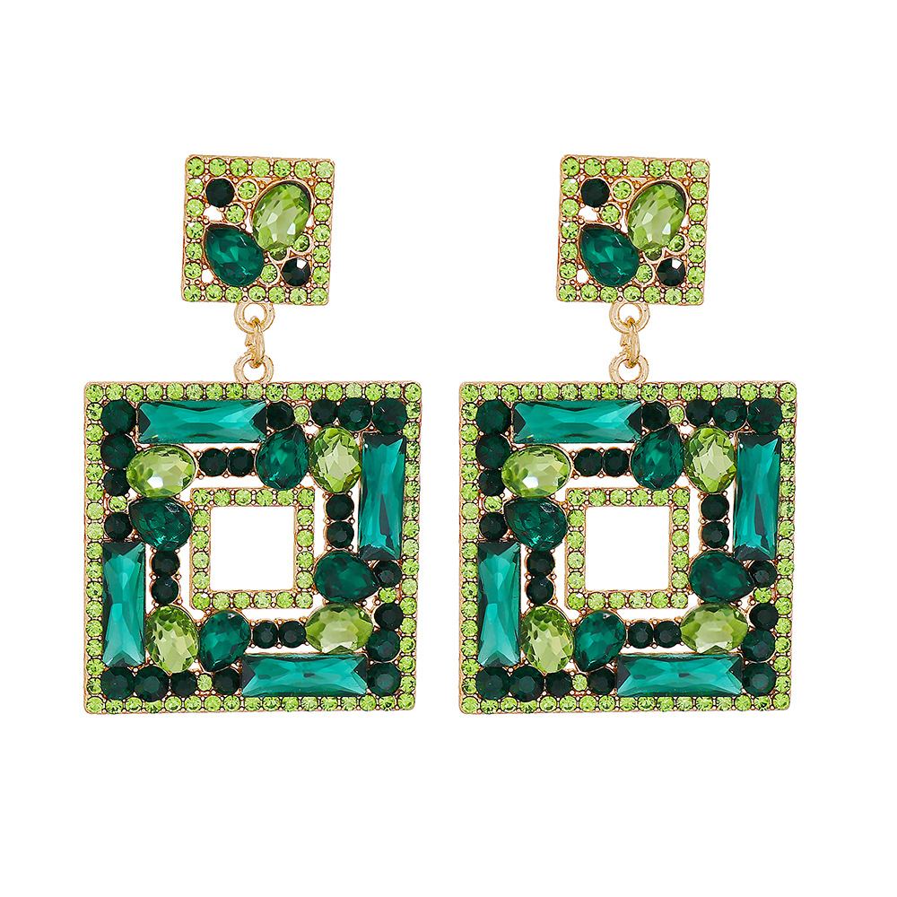 Geometric design fashionable retro elegant earrings