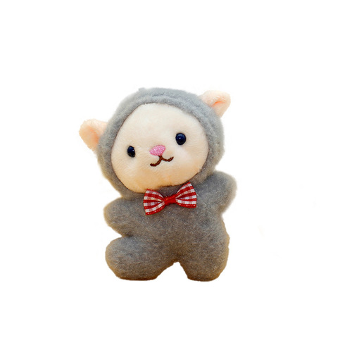 Creative New Cartoon Bow Tie Woolen Plush Toy Wedding Throwing Gift Car Keychain Plush Doll Wholesale
