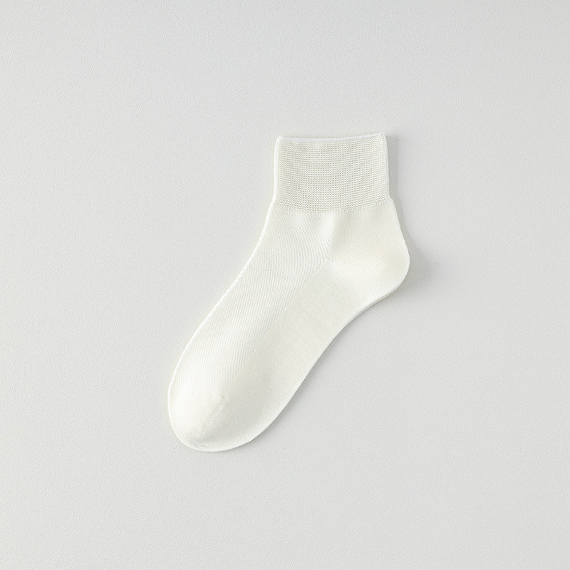 Calcetines de verano para mujer, calcetines finos, malla, transpirables, calcetines de algodón de color sólido, calcetines de confinamiento deshuesados para mujer de verano, calcetines Zhuji